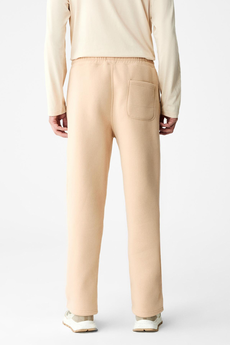 BENSON Erkek Kordonlu Lastikli Bel Relaxed Fit Bej Eşofman Altı