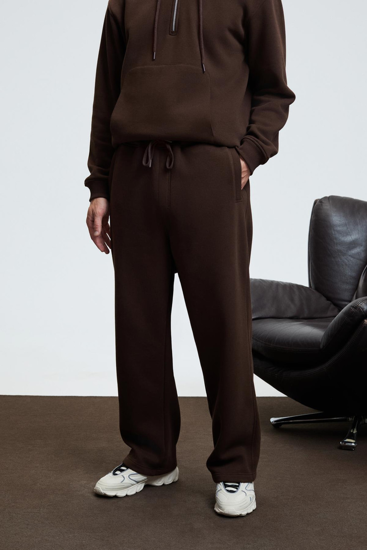 BENSON Erkek Kordonlu Lastikli Bel Relaxed Fit Kahverengi Eşofman Altı