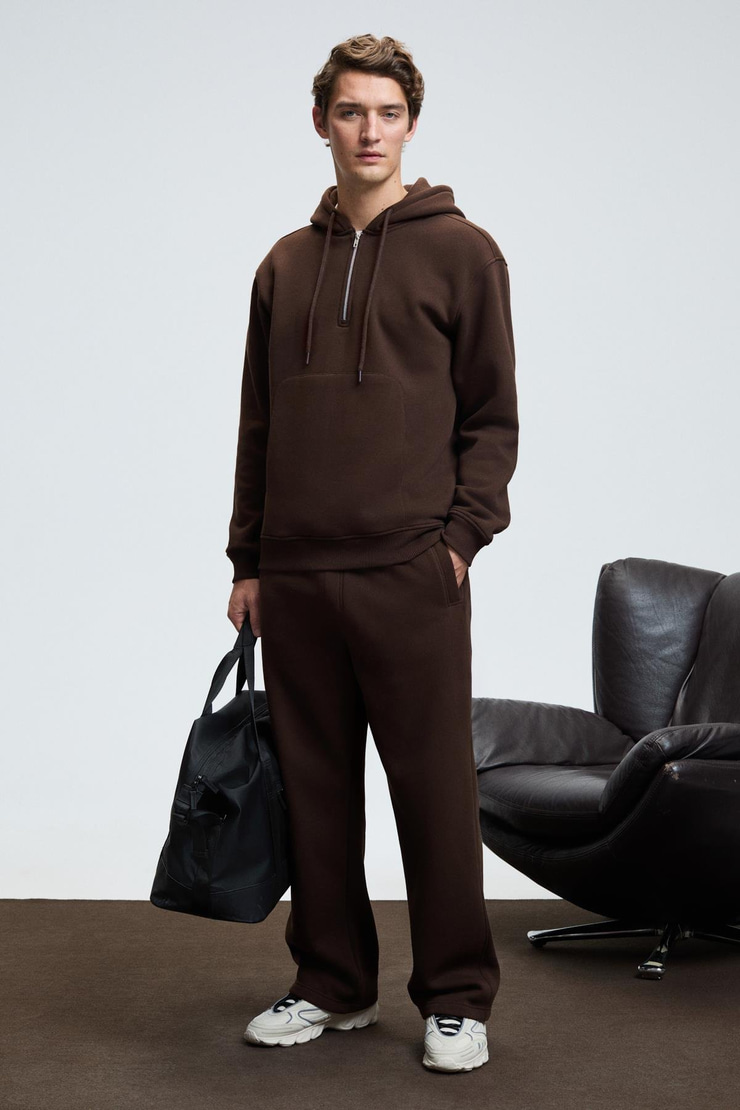 BENSON Erkek Kordonlu Lastikli Bel Relaxed Fit Kahverengi Eşofman Altı