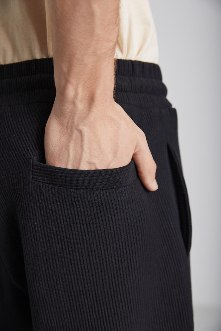 BERTHOLA  Regular Siyah Tekli Eşofman Takımı