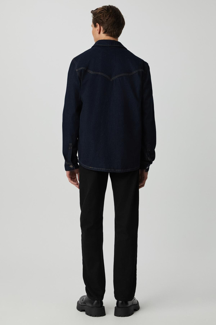 BORNA Erkek Denim Oversize Lacivert Ceket