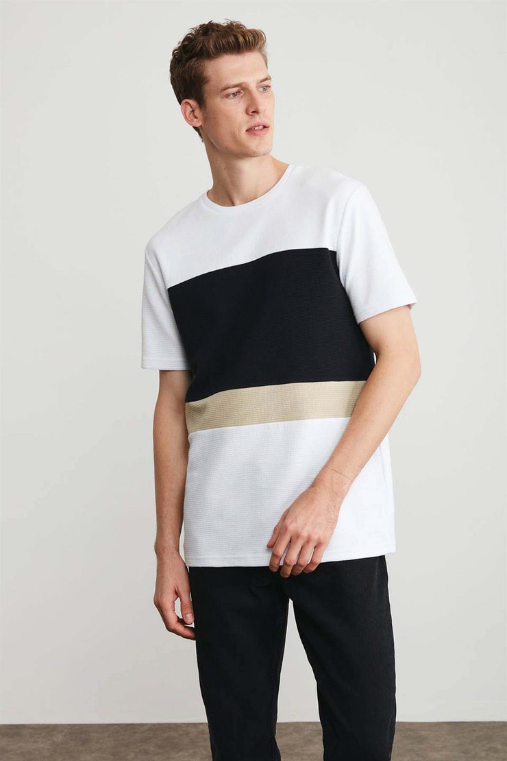 BRIAN Örme  Beyaz  T-Shirt