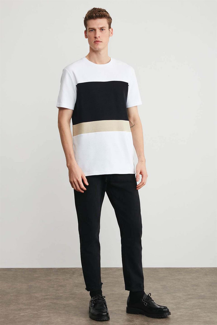 BRIAN Örme  Beyaz  T-Shirt