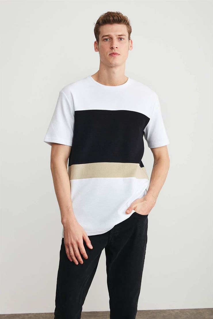 BRIAN Örme  Beyaz  T-Shirt