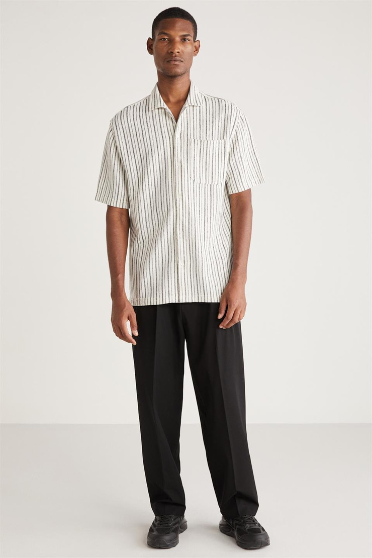 BRIEN Örme Relaxed Ekru  Gömlek