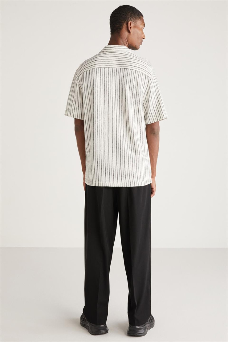 BRIEN Örme Relaxed Ekru  Gömlek