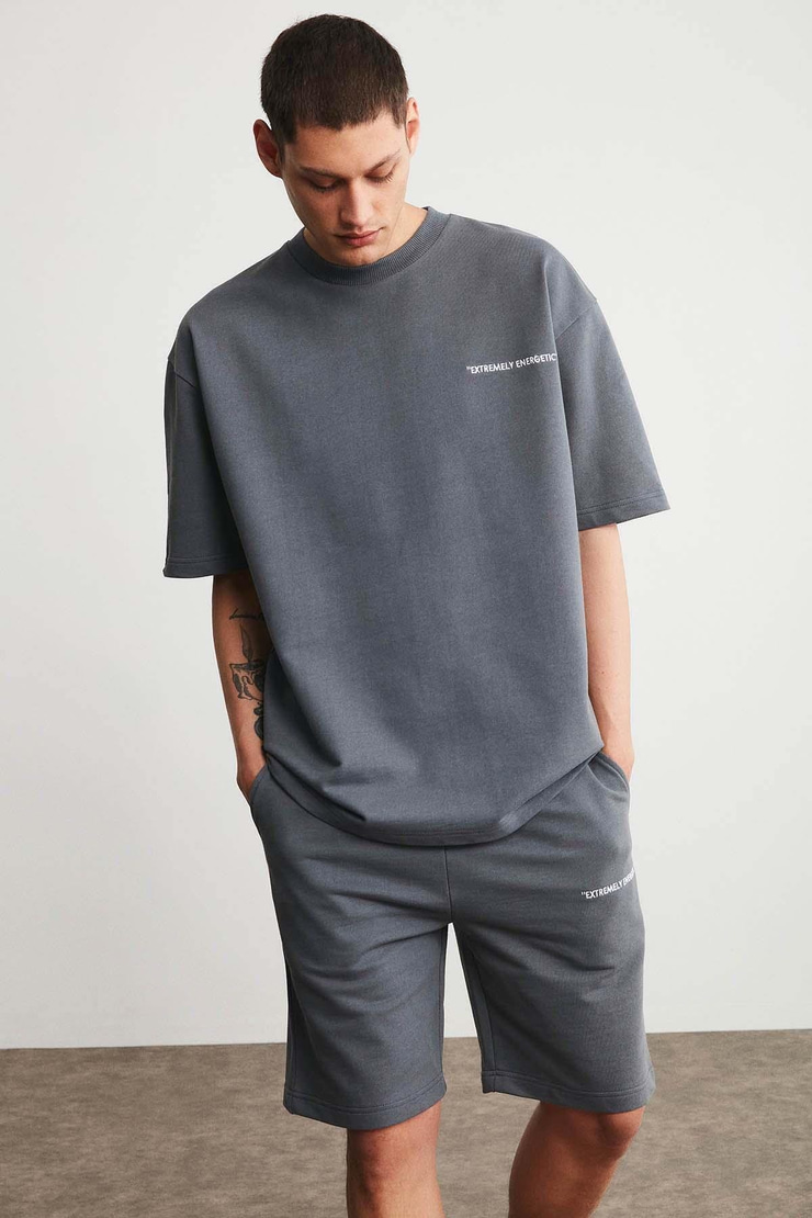 Buga Comfort Koyu Gri Şort & Bermuda