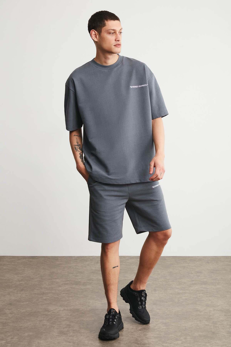 Buga Comfort Koyu Gri Şort & Bermuda