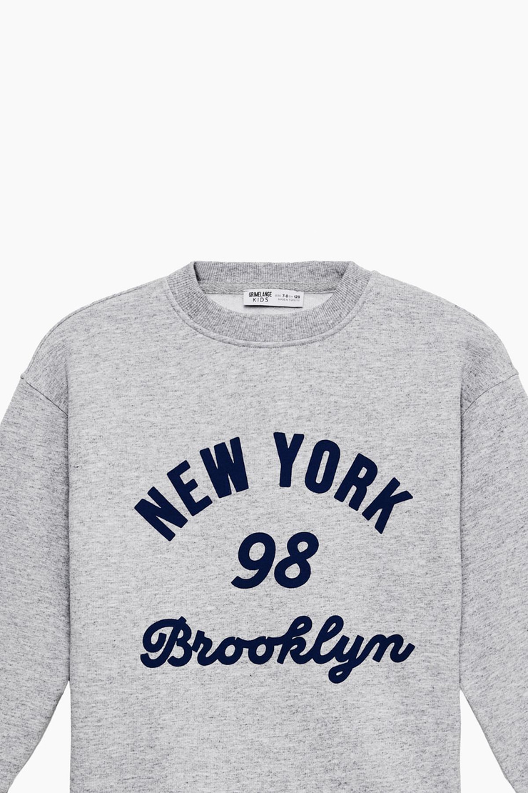 BURKE Erkek Çocuk Nakışlı Grimelanj Sweatshirt