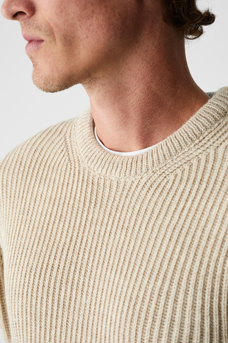 CABLIN Erkek Yuvarlak Yaka Regular Fit Triko Taş Rengi Kazak