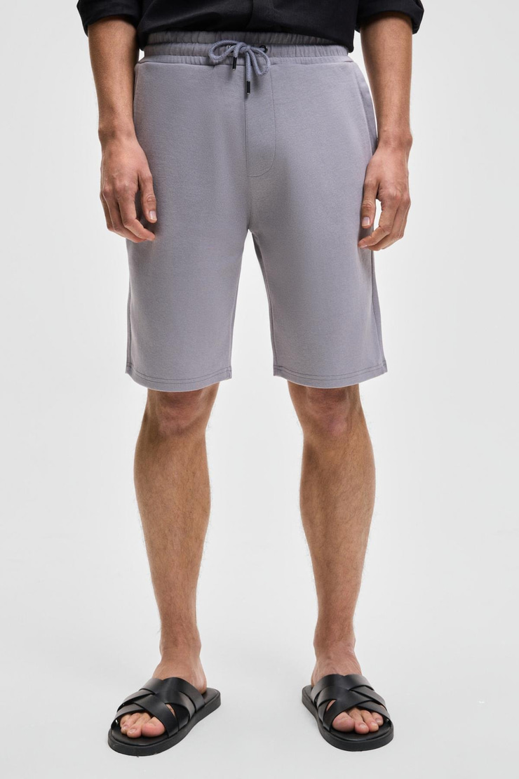 CAMILLO Erkek Cebi Fermuarlı Beli Lastikli Lila Şort & Bermuda