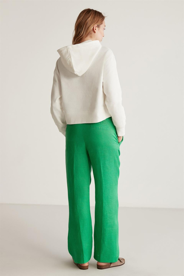 CARLEEN Örme Oversize Beyaz Tekli Sweatshirt