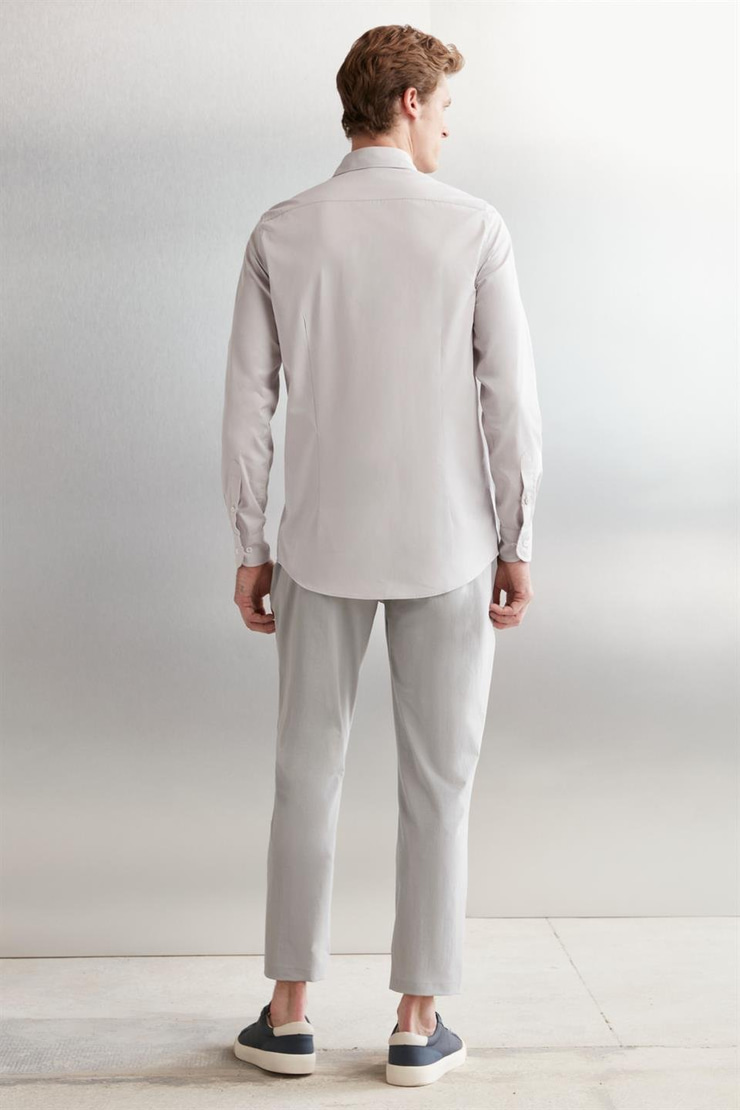 CARLSTEN  Slim Açık Gri  Gömlek