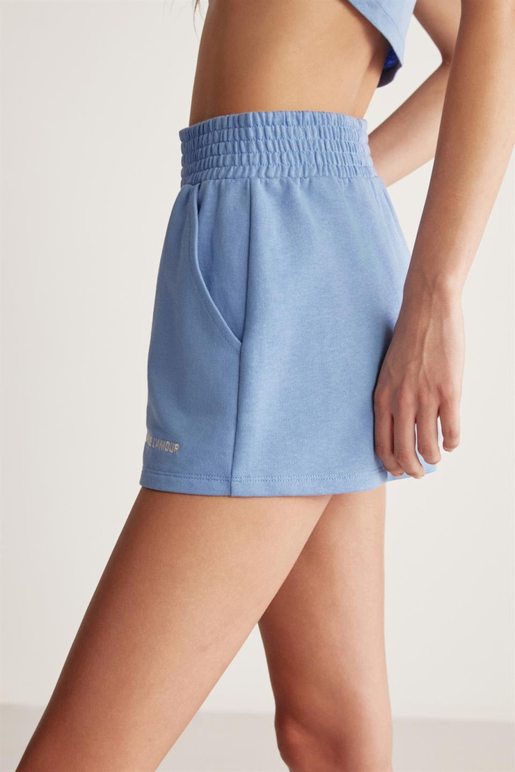 CARROL Dokuma Relaxed Mavi  Şort