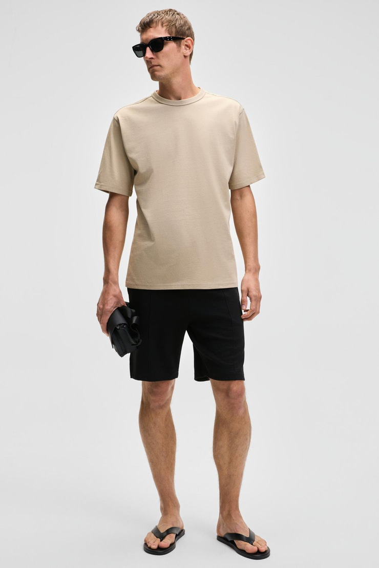 CATWALK Erkek %100 Pamuk Regular Fit Bej T-Shirt