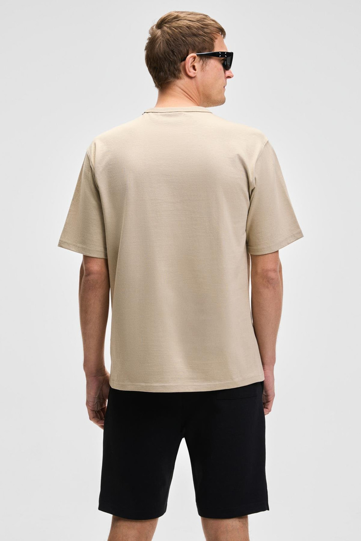 CATWALK Erkek %100 Pamuk Regular Fit Bej T-Shirt