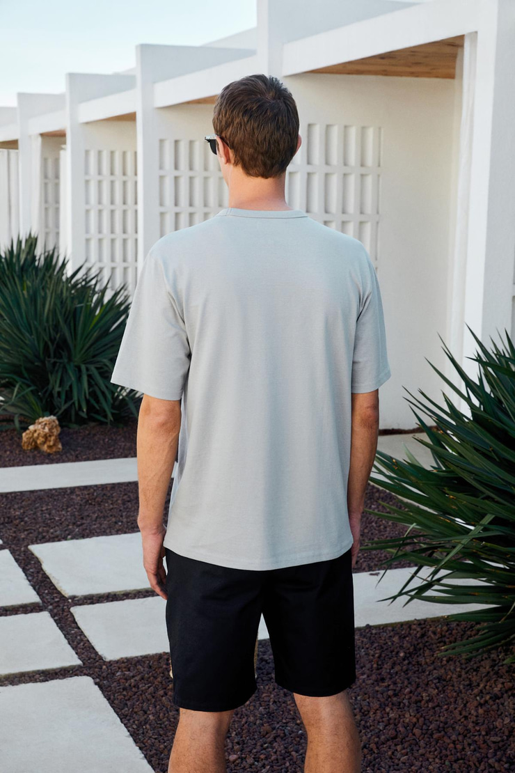 CATWALK Erkek %100 Pamuk Regular Fit Gri T-Shirt