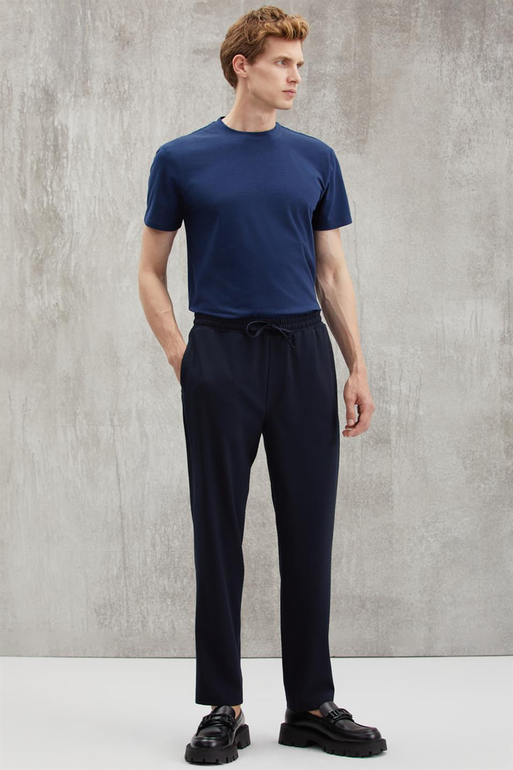 CHAD  Slim Lacivert  T-Shirt