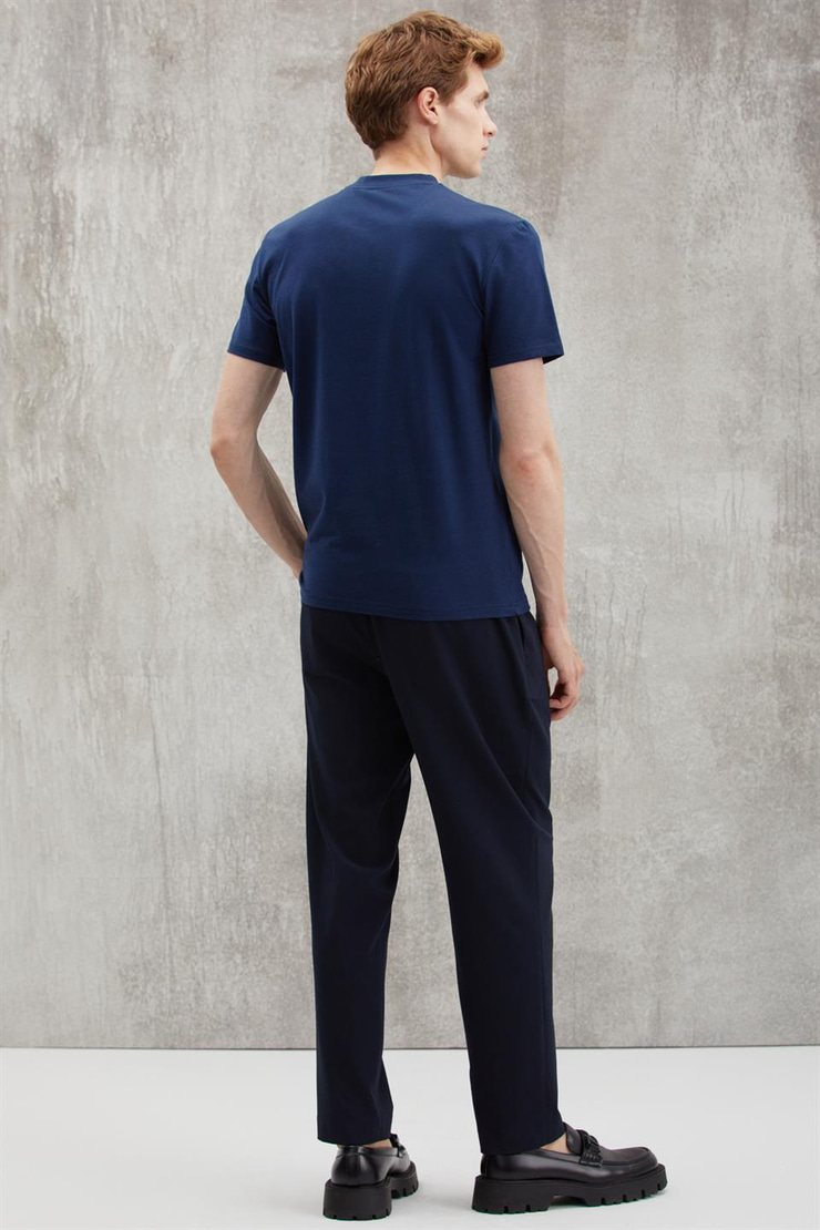 CHAD  Slim Lacivert  T-Shirt