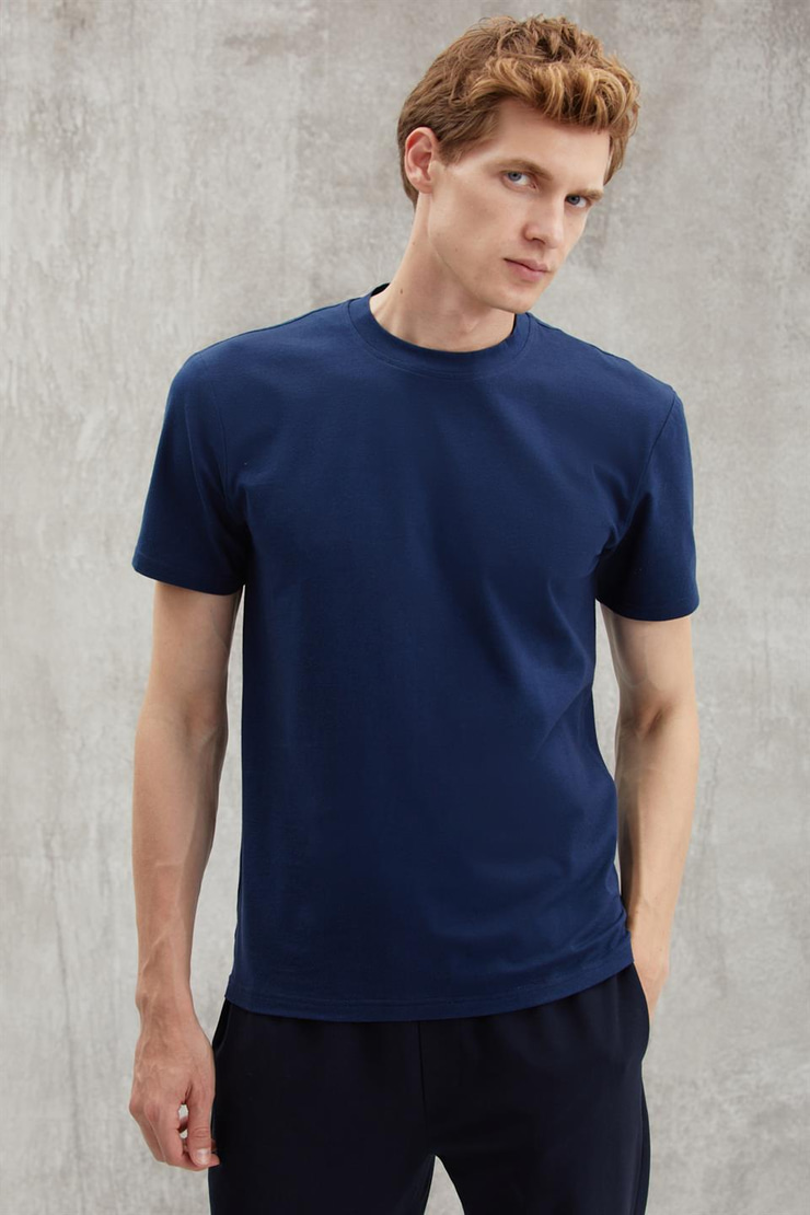 CHAD  Slim Lacivert  T-Shirt