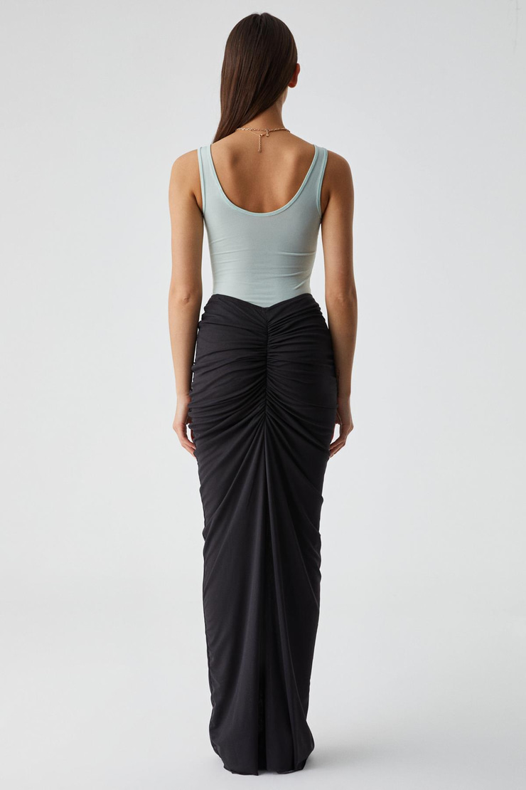 CHILES Kadın Slim Halter Yaka Kolsuz Çıtçıtlı Mint Yeşil Atlet