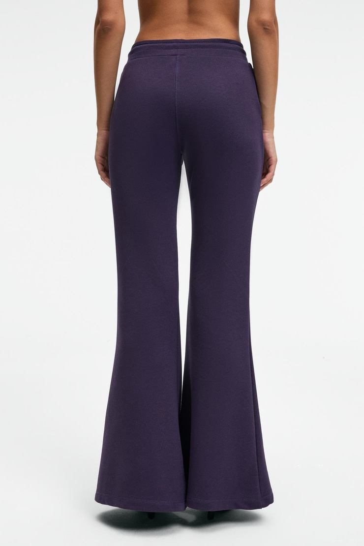 CIRELDA Kadın Nervürlü Çift Cepli Mor Eşofman Altı