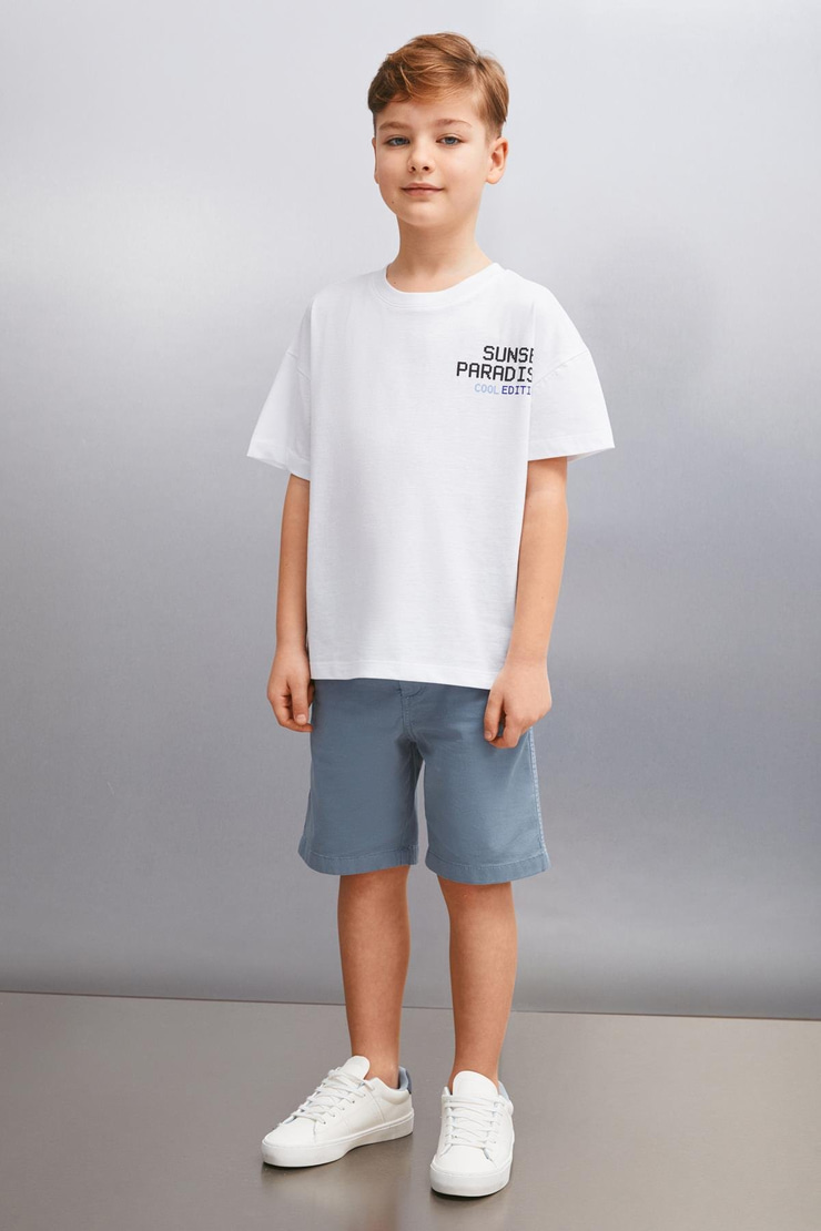 CLEMENT  Relaxed Beyaz Tekli T-Shirt