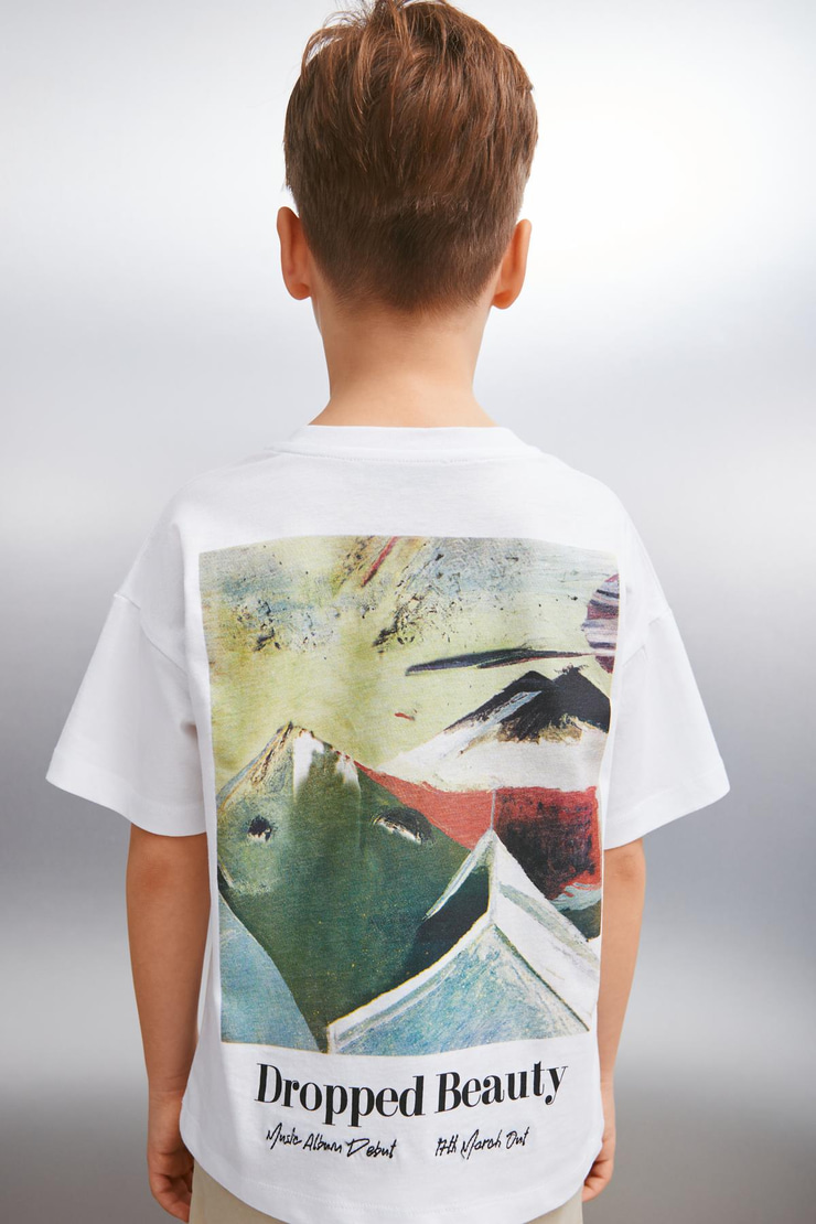 DARROW  Relaxed Beyaz Tekli T-Shirt