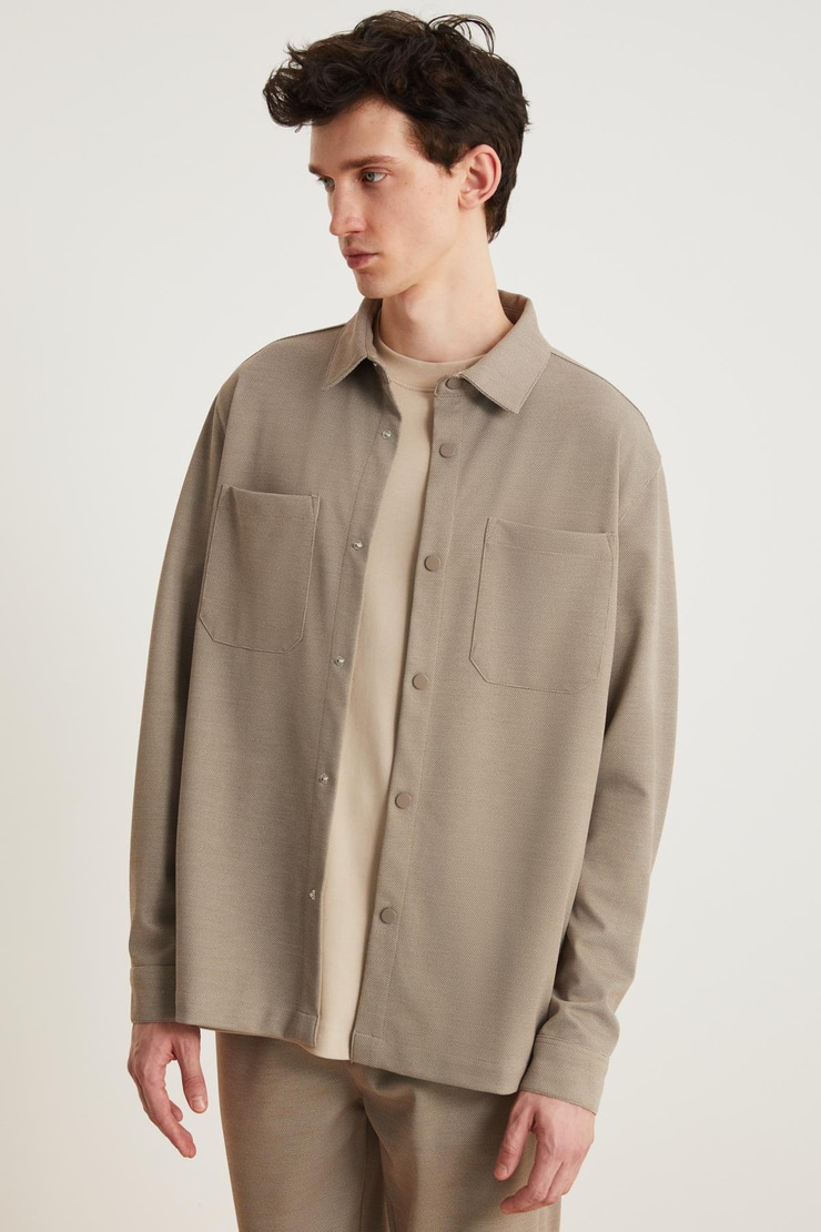 DERIAN Erkek Regular Vizon Gömlek