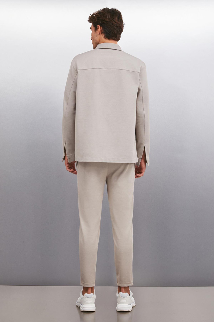 DERIAN  Regular Bej Tekli Gömlek