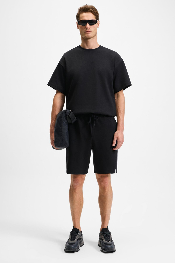 DONYEL Erkek Bisiklet Yaka Kısa Kol Regular Siyah T-Shirt