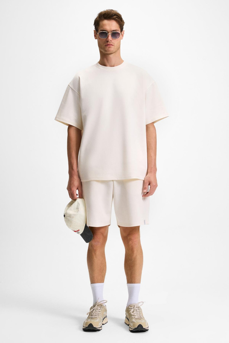 DONYEL Erkek Bisiklet Yaka Kısa Kol Regular Ekru T-Shirt