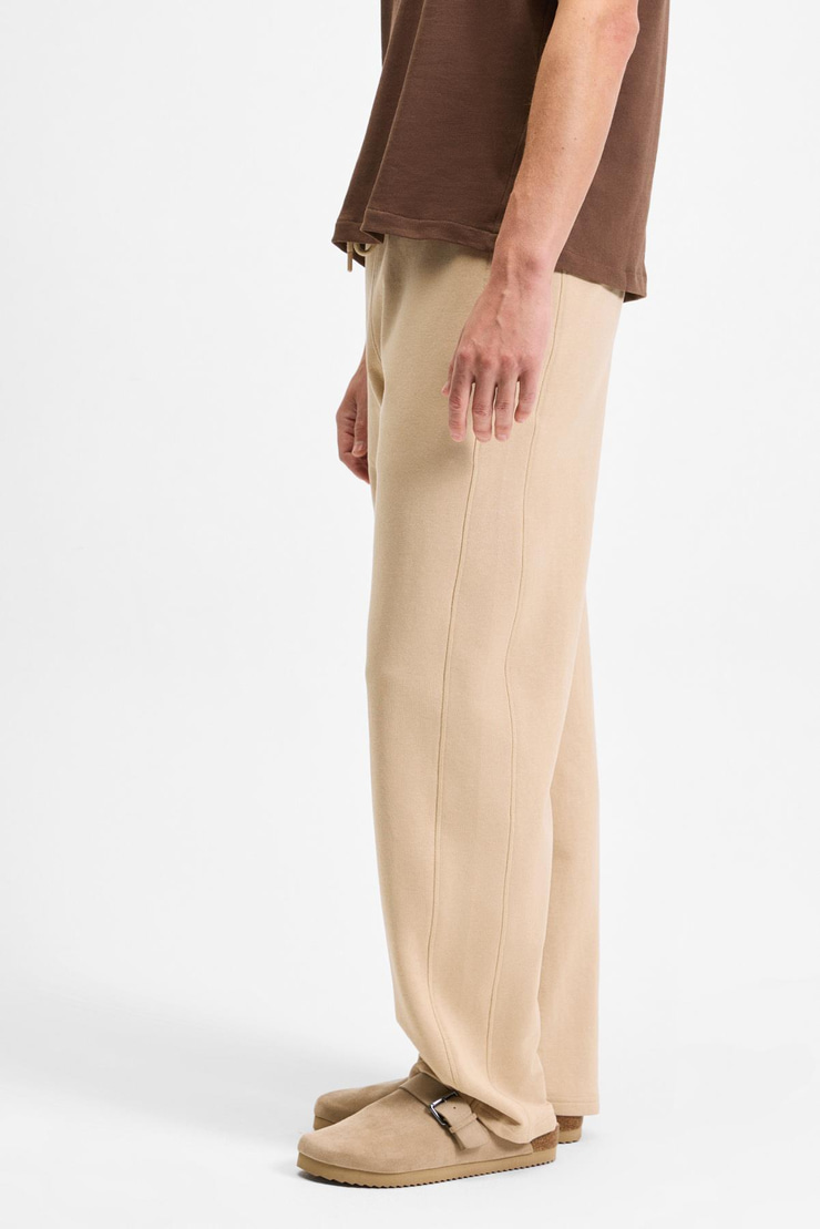 DOTTI Erkek Beli Lastikli Kordonlu Yanları Cepli Relaxed Fit Bej Eşofman Altı