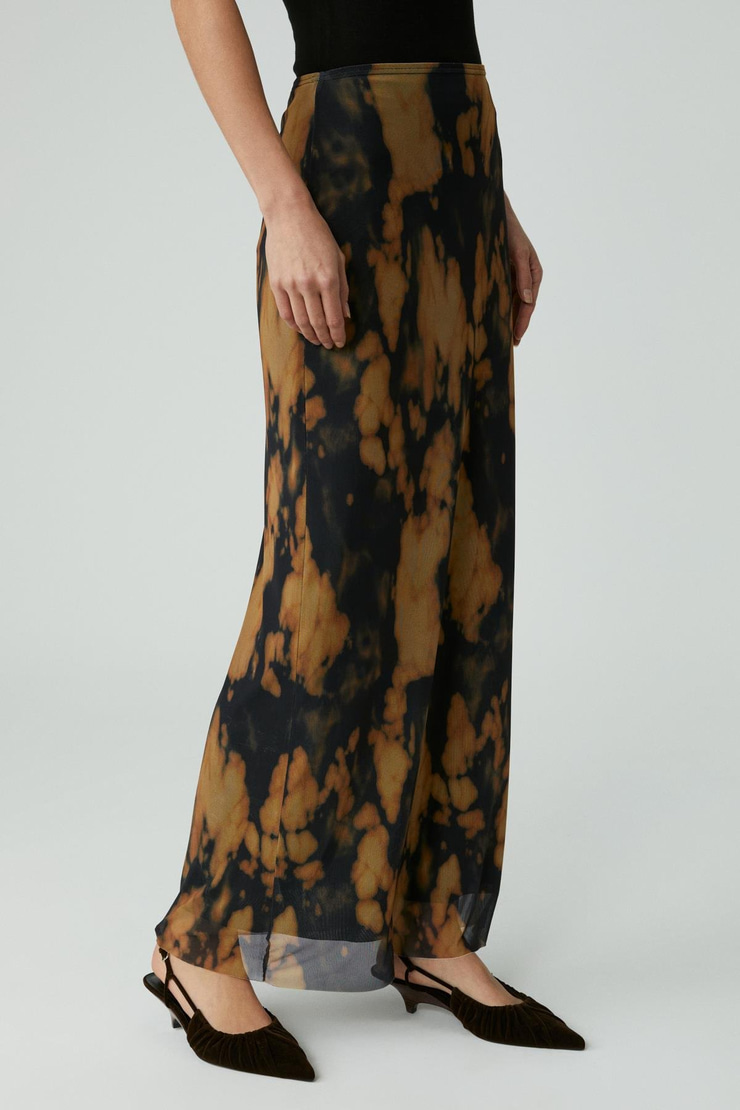 EDONA Kadın Desenli Uzun Astarlı Desenli Etek