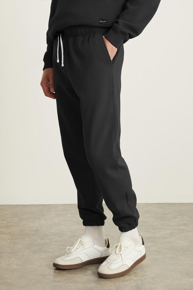 EITAN Relaxed Relaxed Siyah Tekli Eşofman Takımı