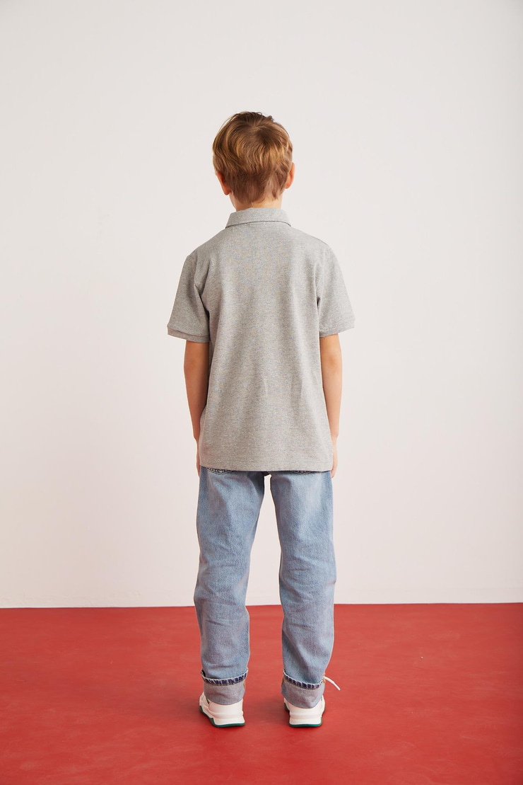 ETHEL-GRM24002  100% pamuk  kısa kollu polo yaka tshirt Kiremit - Grimelanj Polo Yaka T-shirt