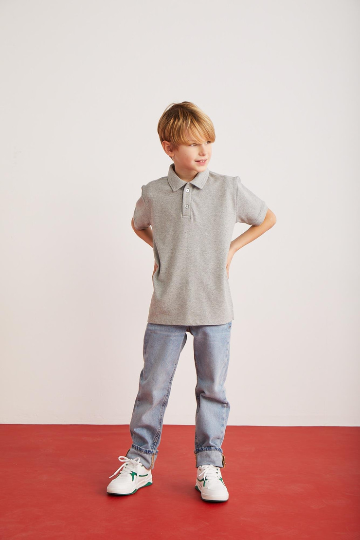 ETHEL-GRM24002  100% pamuk  kısa kollu polo yaka tshirt Kiremit - Grimelanj Polo Yaka T-shirt