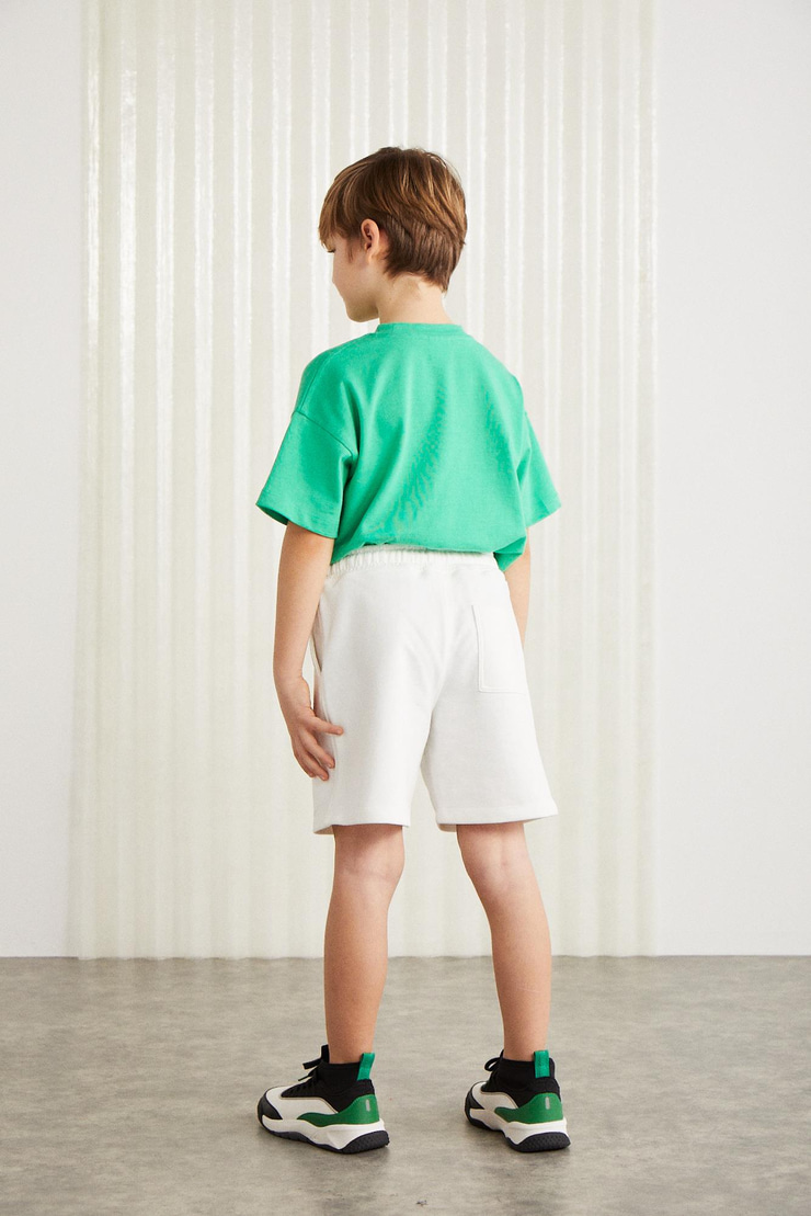 FABRICE Erkek Çocuk %100 Pamuk Ekru Şort
