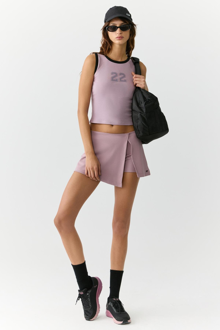 FAYA Kadın Şortlu Envelop Etekli Yumuşacık Gül Kurusu Etek