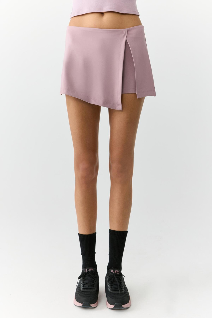 FAYA Kadın Şortlu Envelop Etekli Yumuşacık Gül Kurusu Etek