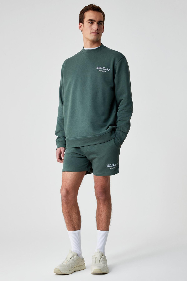 FEDERER Erkek Uzun Kollu Regular Bisiklet Yaka Yeşil Alt-Üst Takım