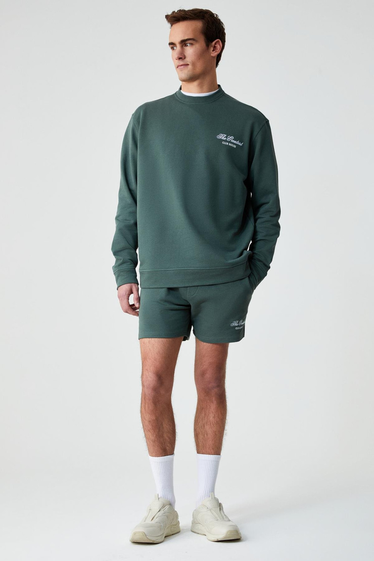 FEDERER Erkek Uzun Kollu Regular Bisiklet Yaka Yeşil Alt-Üst Takım