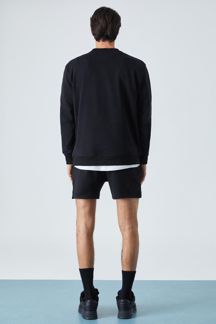 FEDERER Erkek Uzun Kollu Regular Bisiklet Yaka Siyah Alt-Üst Takım