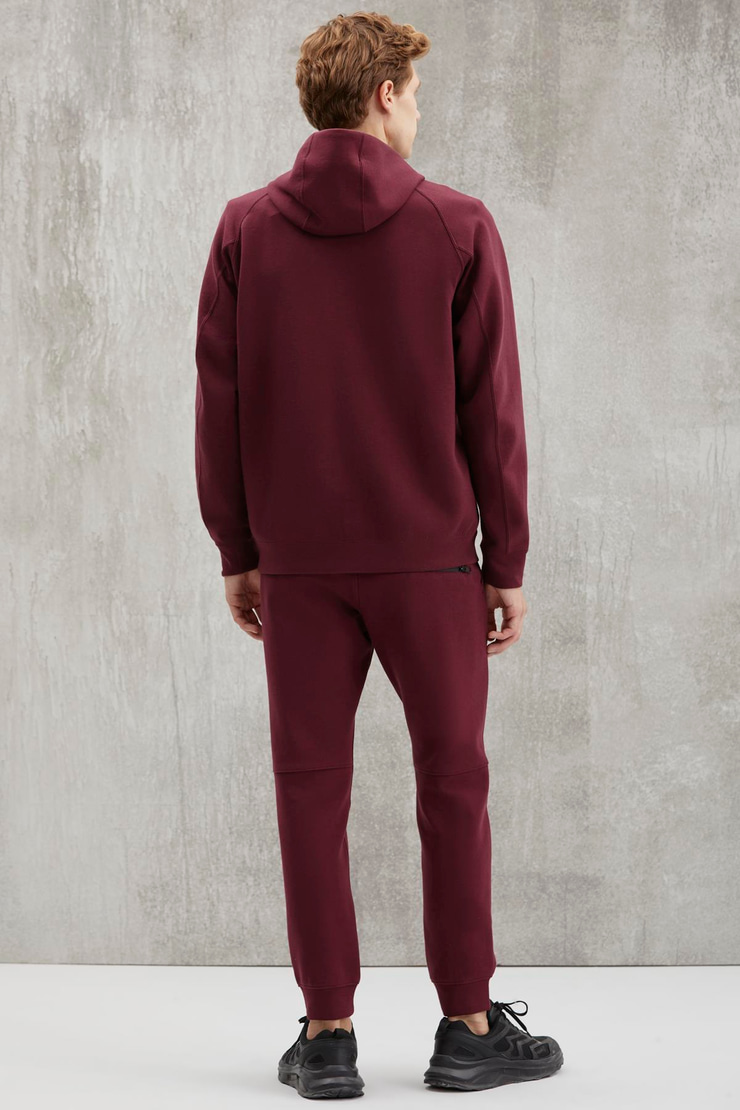 FERB  Relaxed Bordo Tekli Eşofman Altı