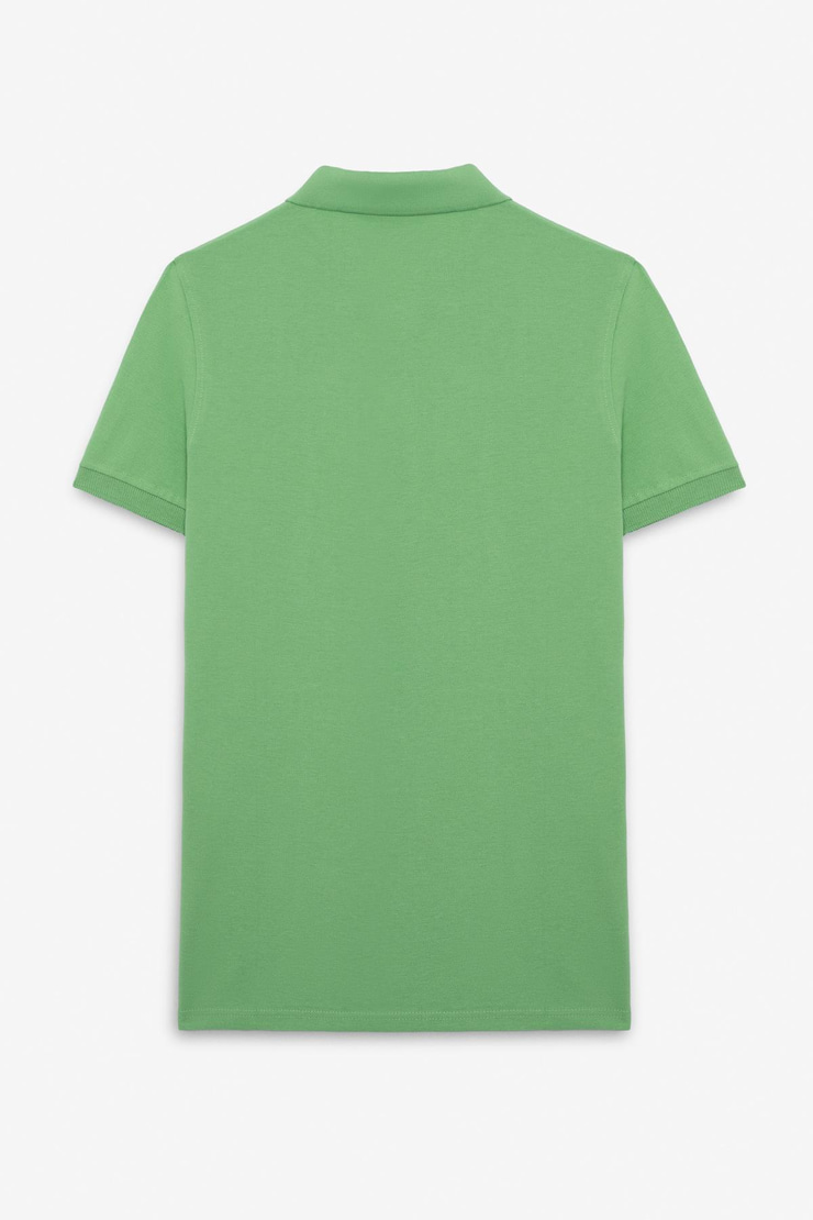 FLEXORE Erkek %100 Pamuk Kısa Kollu Regular Fit Yeşil Polo Yaka T-shirt