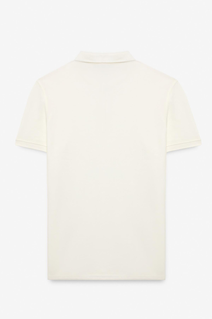 FLEXORE Erkek %100 Pamuk Kısa Kollu Regular Fit Ekru Polo Yaka T-shirt