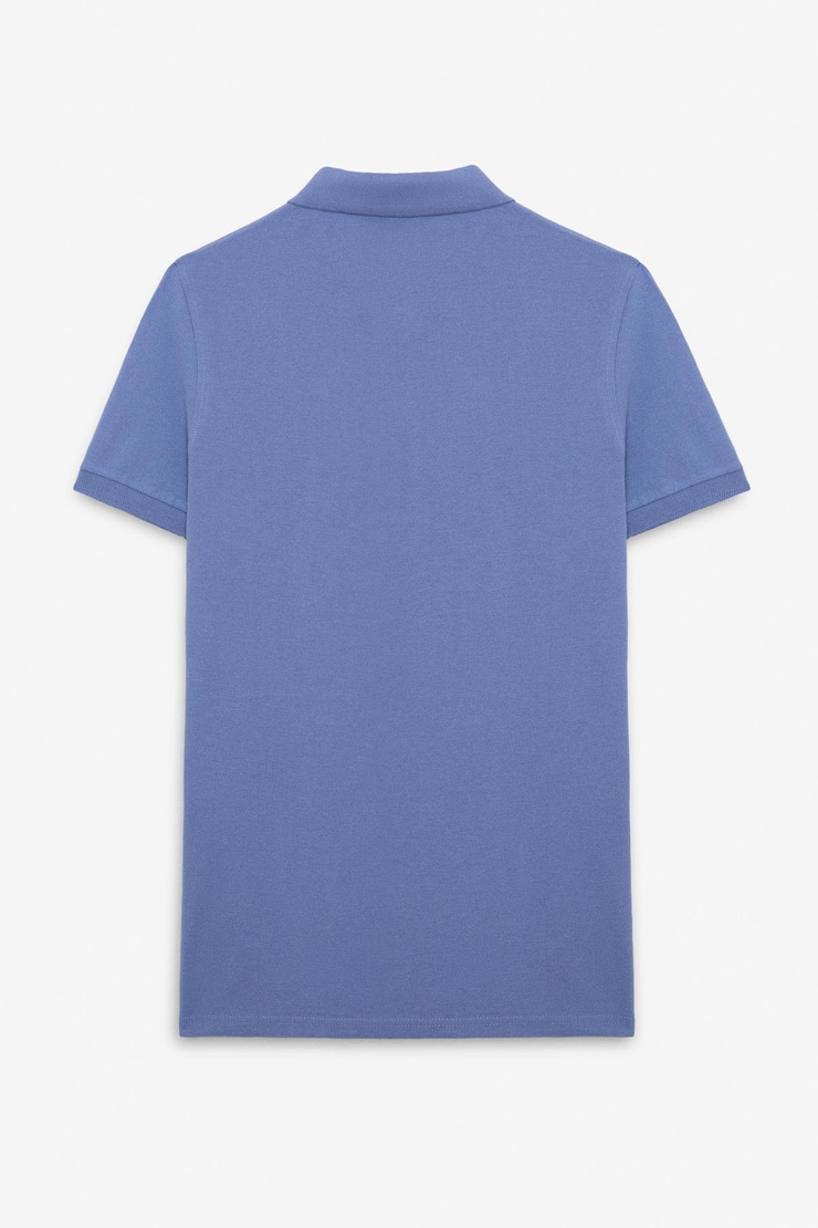 FLEXORE Erkek %100 Pamuk Kısa Kollu Regular Fit Mavi Polo Yaka T-shirt