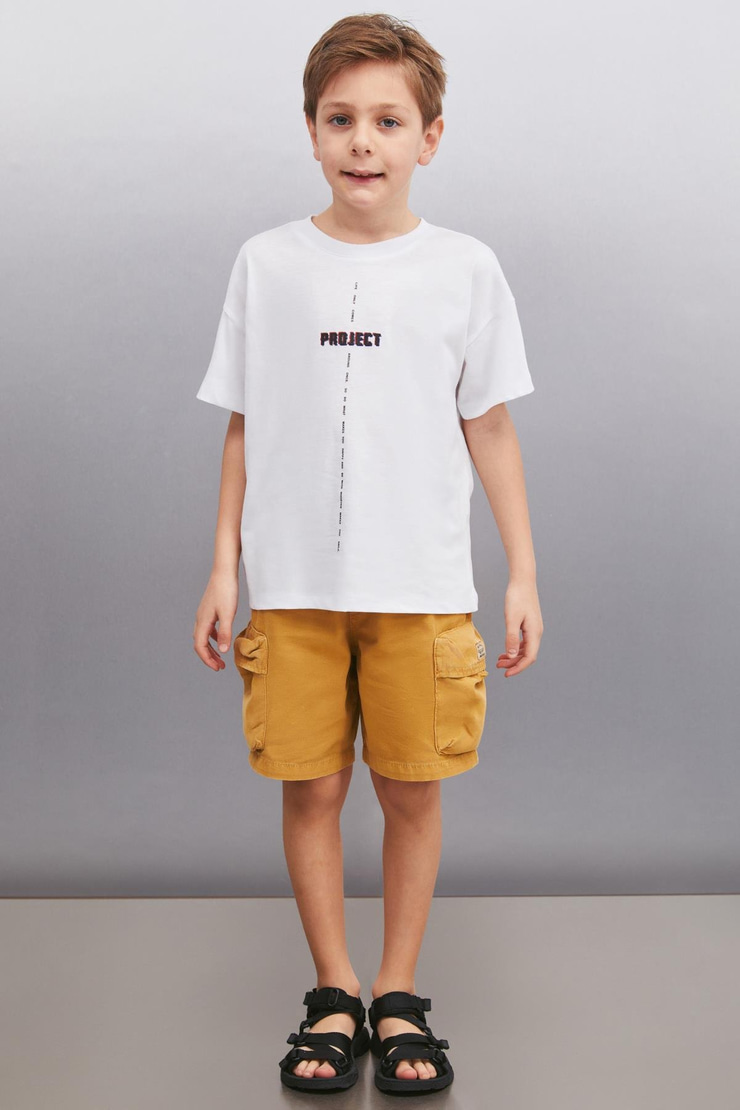 FLORENT  Regular Beyaz Tekli T-Shirt