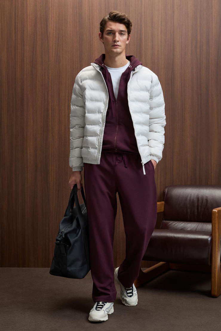 GRIFFIN Erkek Kordonlu Beli Lastikli Metal Kuş Gözü Detaylı Bordo Eşofman Altı