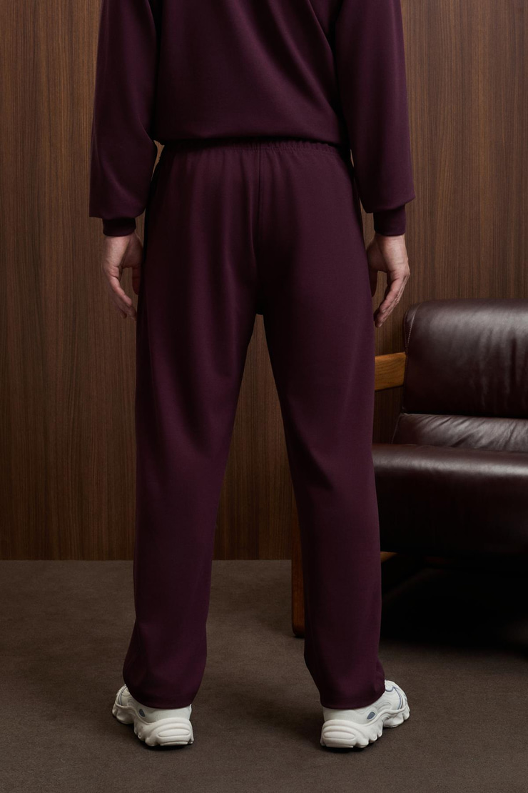 GRIFFIN Erkek Kordonlu Beli Lastikli Metal Kuş Gözü Detaylı Bordo Eşofman Altı